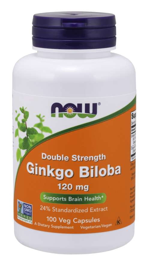 Ginkgo biloba Japanischer Ginkgo-Extrakt 100 Kapseln NOW FOODS