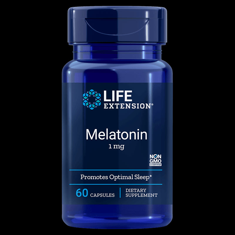 Melatonin 1 MG 60 Kapseln LEBENSVERLÄNGERUNG