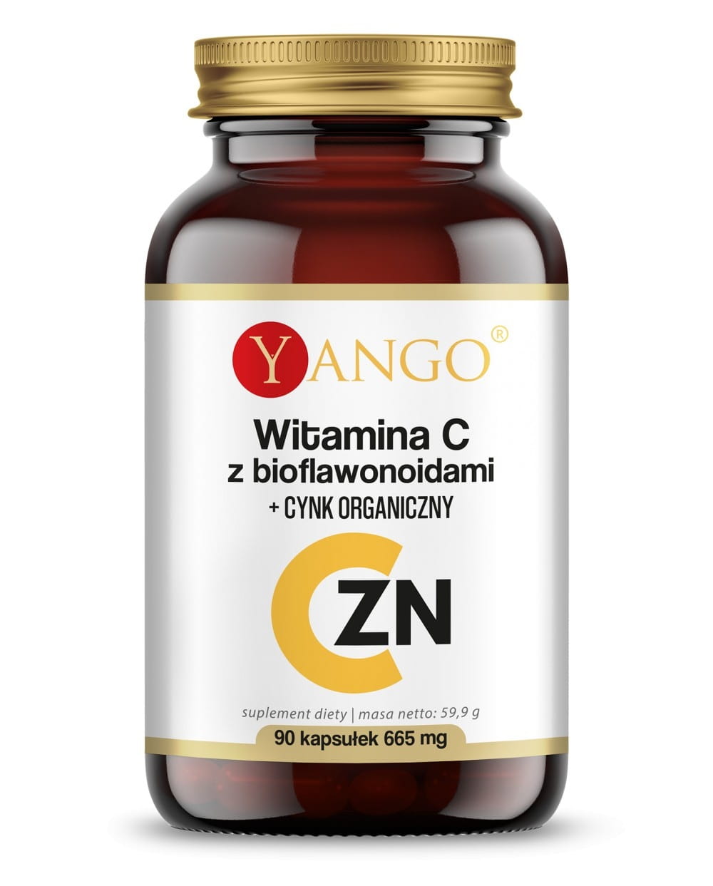 Vitamin C mit Bioflavonoiden und organischem Zink 90 Kapseln YANGO