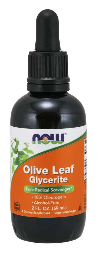 Olivenblatt Glycerit Olivenblatt 59 ml NOW FOODS