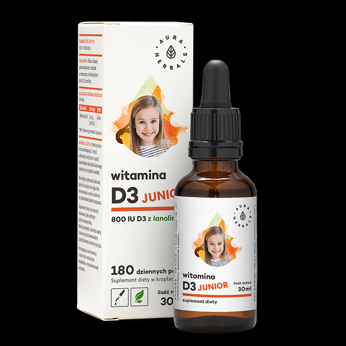 Vitamin D3 Junior 800 IE in Tropfen von 30 ml AURA HERBALS