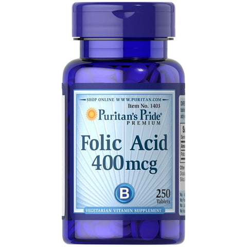 Folsäure 400 mg 250 Tabletten PURITAN'S PRIDE