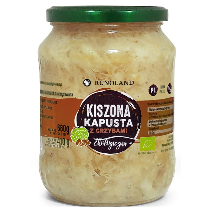 Sauerkraut mit Waldpilzen BIO 680g RUNOLAND