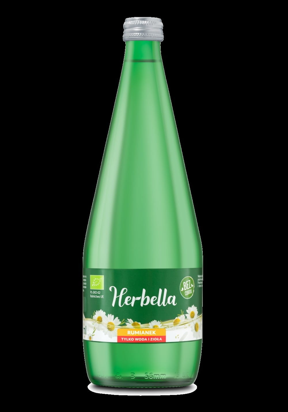 Sprudelwasser, Kamillengeschmack BIO 700 ml (Glas) HERBELLA