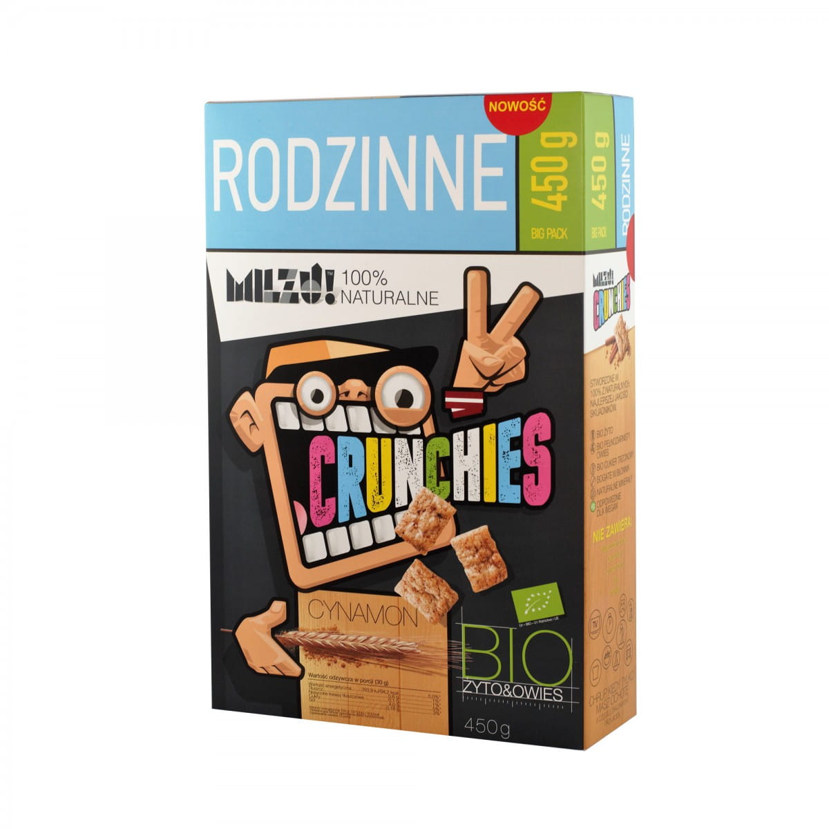 Roggen- und Hafer-Zimt-Crunchies BIO 450 g MILZU