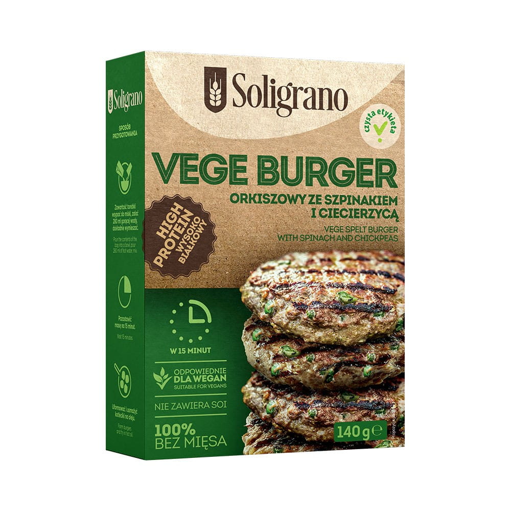 Dinkel-Spinat-Burger 140g SOLIGRANO