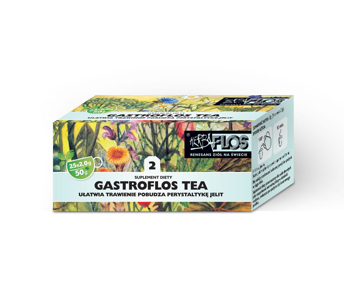 2 gastroflos tea fix 25 x 2g - erleichtert die Verdauung von Kräutern - FLOS