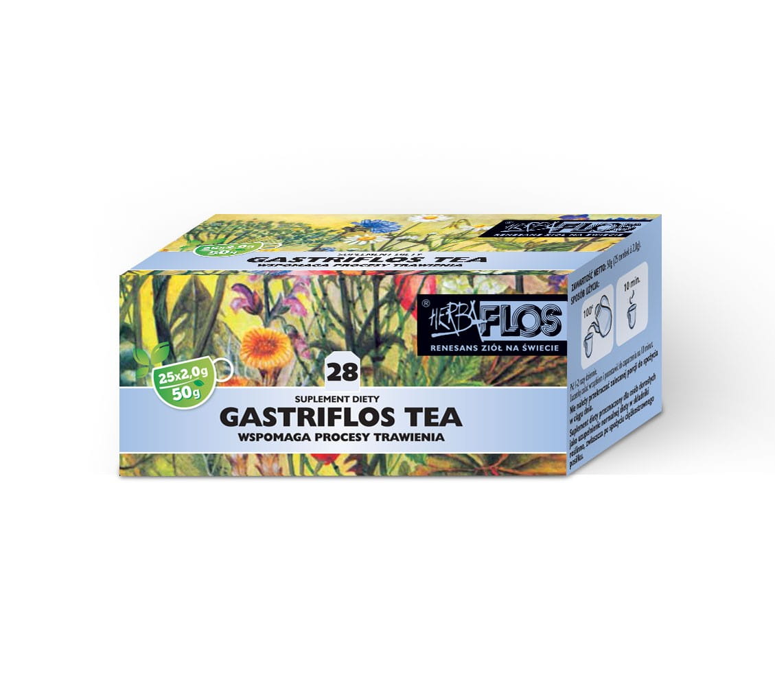 28 gastriflos tea fix 25 x 2g - unterstützt die Verdauungsprozesse von Kräuter - FLOS