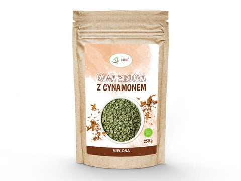 Zelená káva mletá so škoricou 250 g - VIVIO