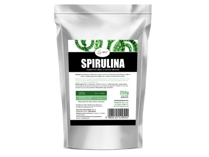 Veľké tablety Spirulina 250 mg (1000 tabliet 250 g) - VIVIO