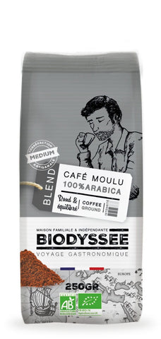 Mletá káva 100% Arabica 250g ECO BIODYSSEE