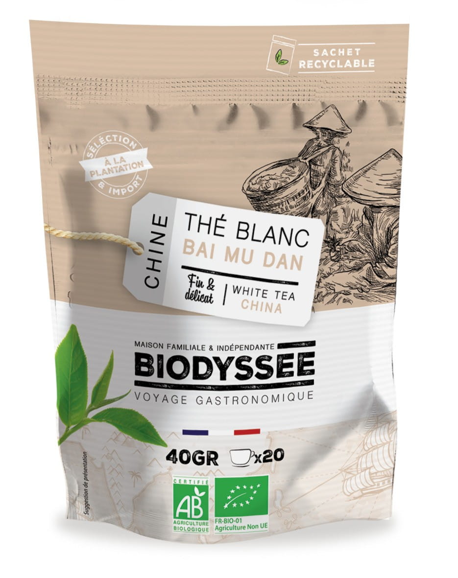 Té Blanco Bai Mu Dan 40g ECO BIODYSSEY