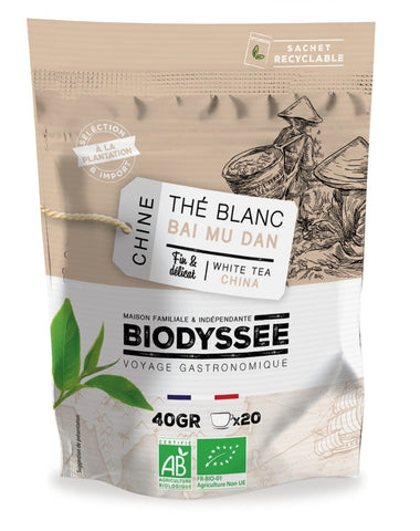 Biely čaj Bai Mu Dan 40g ECO BIODYSSEY