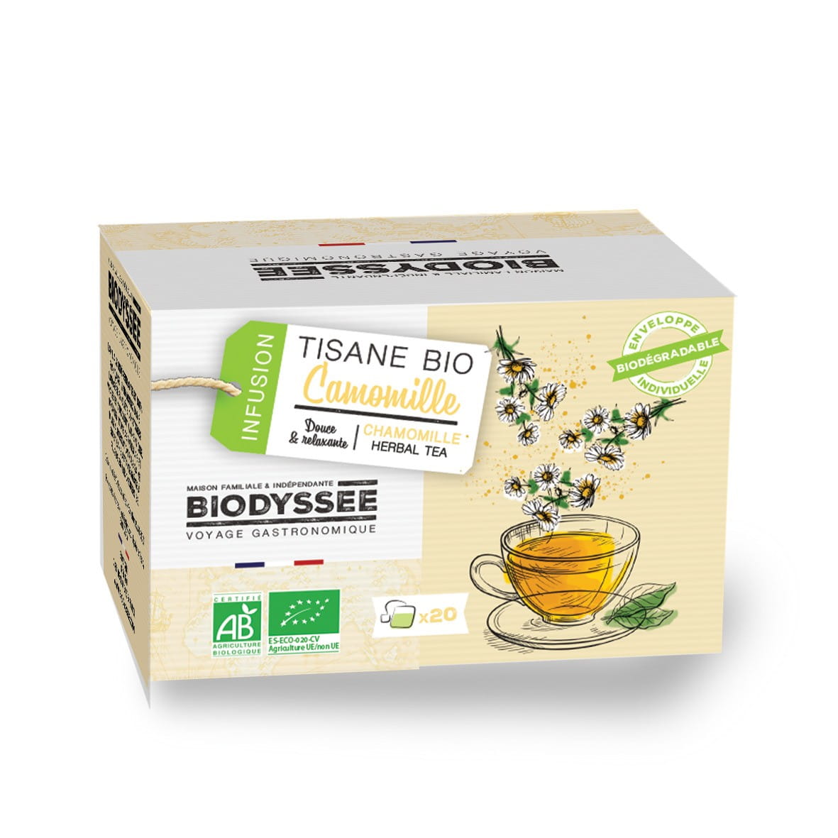 Té de hierbas con manzanilla 20x1,5g EKO BIODYSSEE