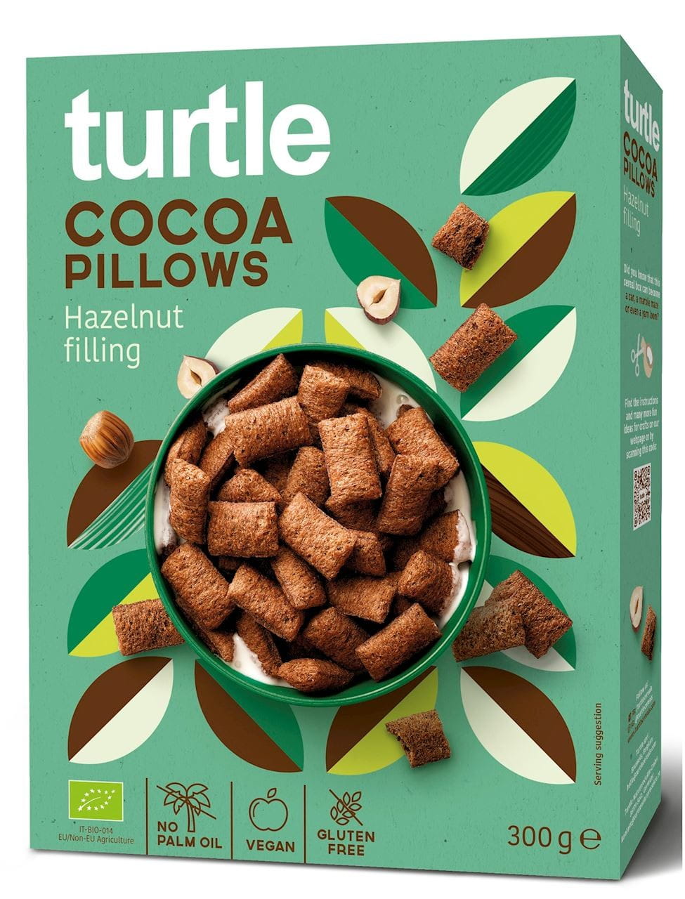 Sale Rice pillow with nut and cocoa filling Gluten free BIO 300 g - TURTLE