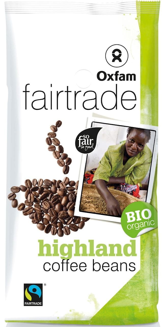 Sale Hochland Arabica coffee beans Fair Trade BIO 250 g - OXFAM