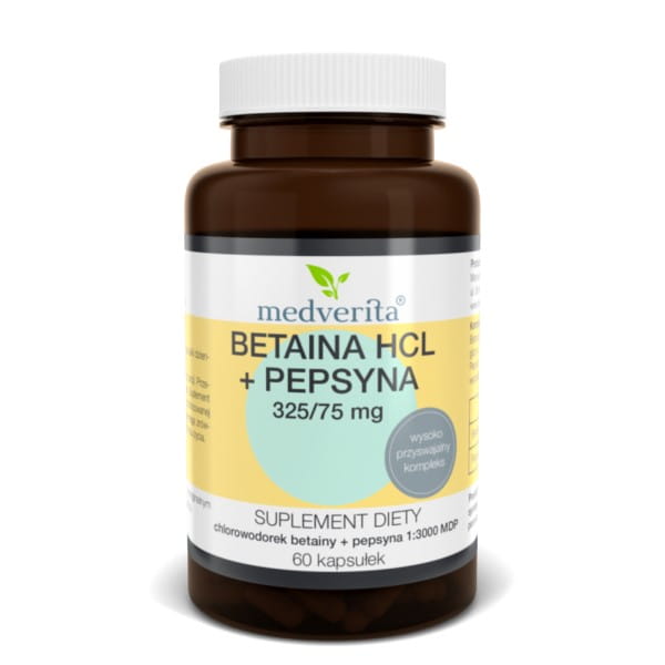 Betain HCL + Pepsin 325/75 mg MEDVERITA