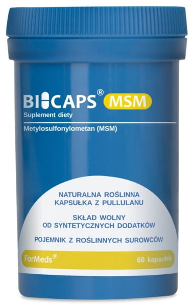 Bicaps MSM 60 kapsúl KOSTI KĹBY TVORBY SVALOV