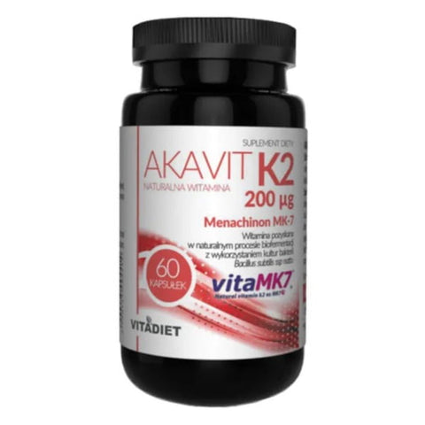 Akavit Vitamin K2 200 IU 60 capsules VITADIET