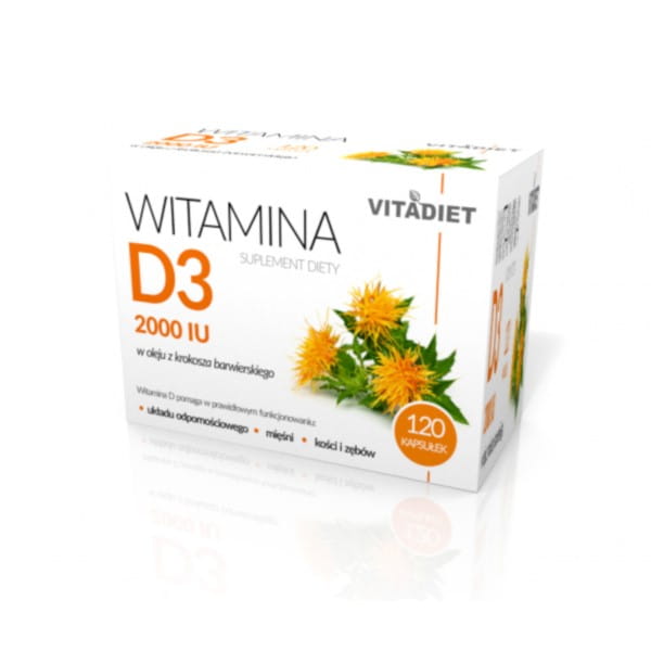 Akavit Vitamina D3 2000 UI 120 capsulas VITADIET