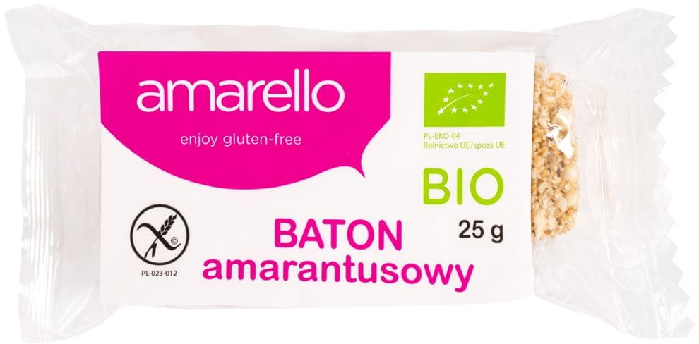 Glutenfreier Amaranth Riegel BIO 25 g - AMARELLO