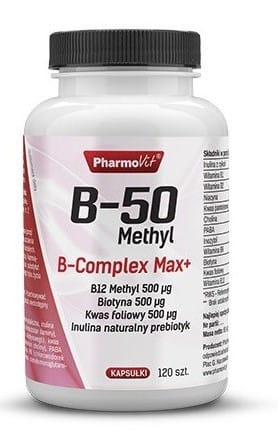 B - 50 Metyl B - KOMPLEX max + 120 kapsúl PHARMOVIT