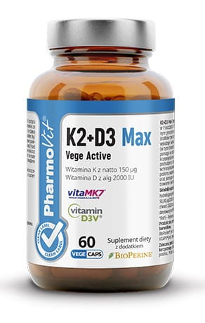 Vitamin K2 D3 herbal active ingredient 60 capsules PHARMOVIT