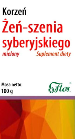 Siberian ginseng, ground root 100g FLOS