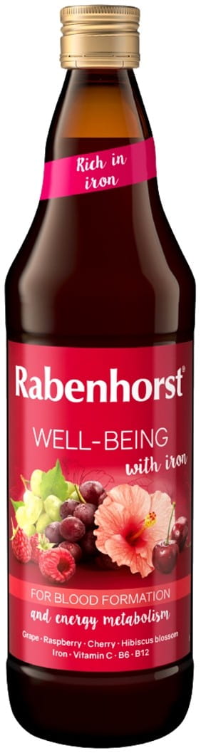 Zumo multifrutas con hierro y vitamina C B6 B12 750 ml - RABENHORST