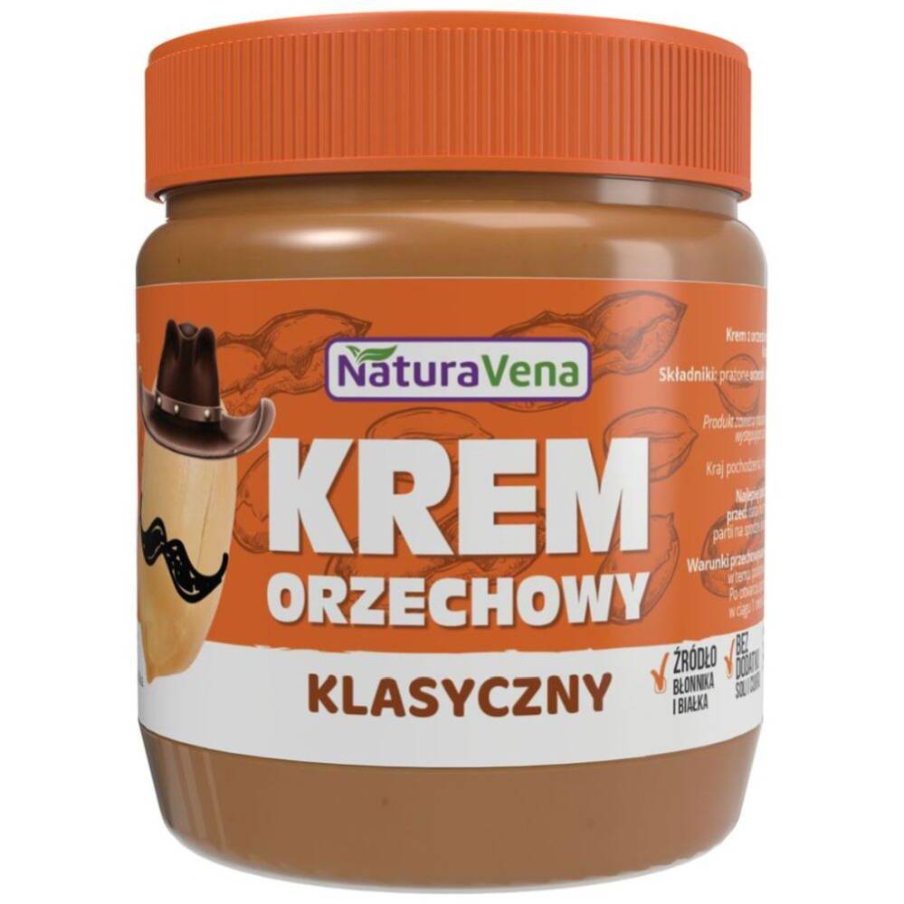 Klasický orechový krém 100% bez soli a cukru 340 g - NaturAvena