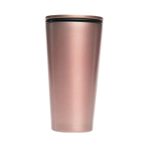 TAZA DESLIZANTE DE ACERO INOXIDABLE ORO ROSA 420 ml - CHIC-MIC