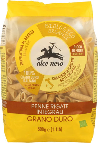 Penne (Vollkorngrieß) Nudeln BIO 500 g - ALCE NERO