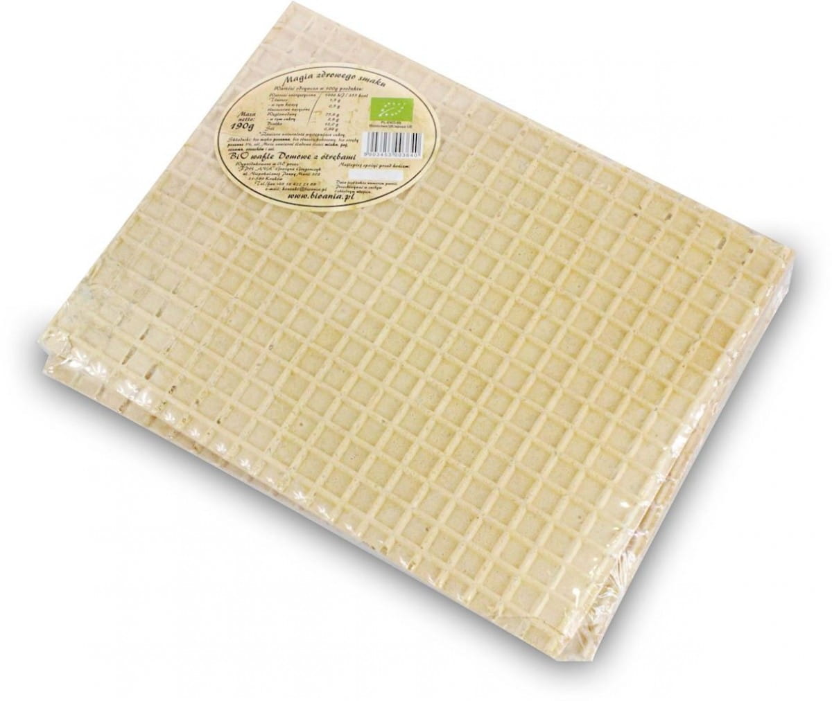 Hausgemachte Waffeln mit Kleie ohne Zuckerzusatz BIO 190 g - BIO ANIA