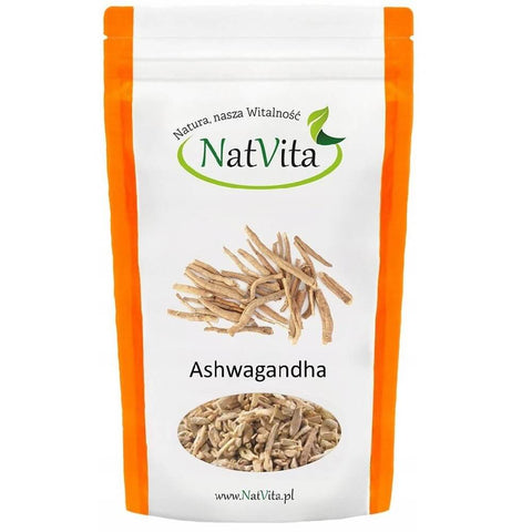 Ashwagandha Ginseng - Indischer Ginseng Withania Somnifera Wurzel geschnitten 100g NATVITA